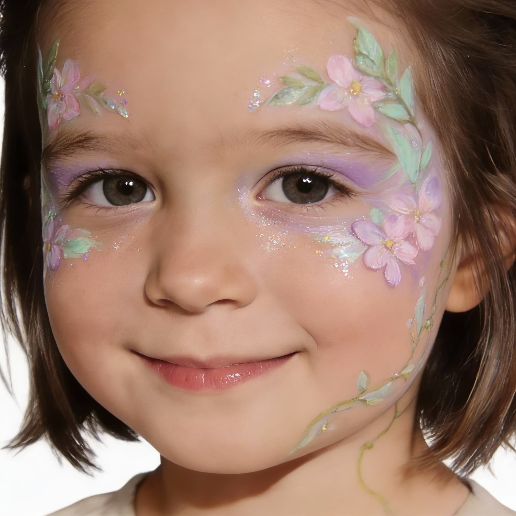 Face paint of a pirate, eye patch, battle scars, rugged look, realistic texture, on a woman's face